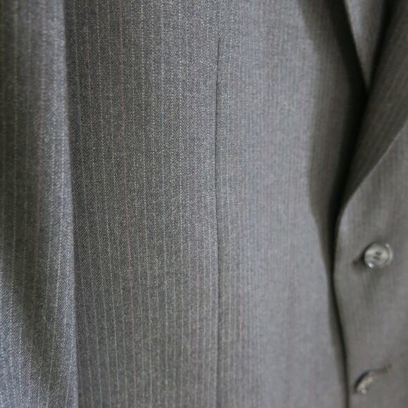 VINTAGE JOHNNY CARSON Suit Jacket/Sports Coat Size 46 Hamricks Gaffney SC Black - Picture 6 of 16